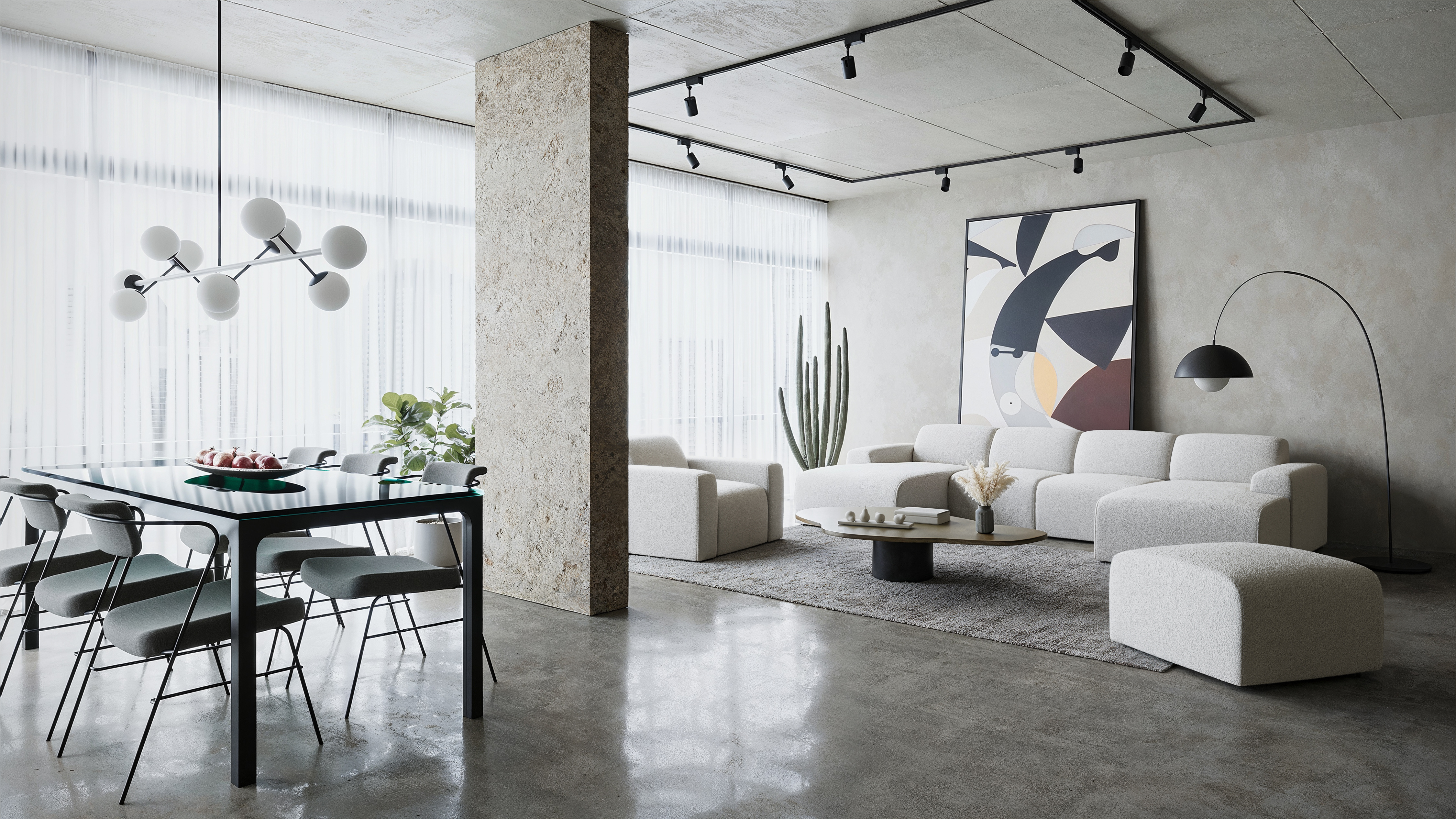 Narożnik modułowy Modulare U w salonie